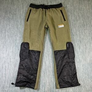 Individualist Fleece Nylon Cargo Sweatpants Olive Green Men’s Sz L New